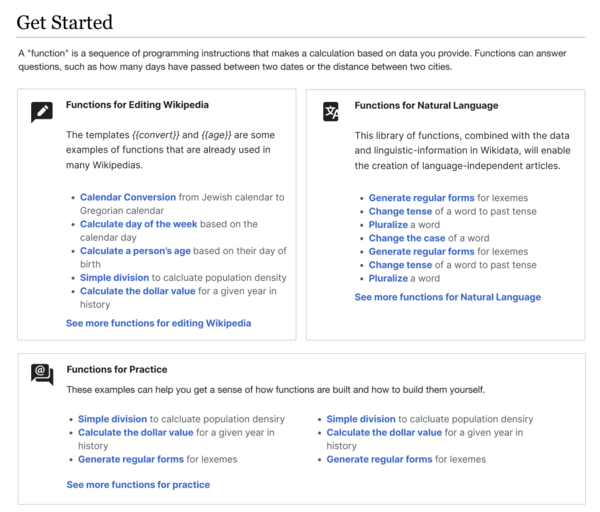 A mockup of a "similar functions groups" design idea for Wikifunctions