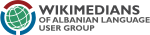 Wikimedians of Albanian Language User Group Horizontal Logo