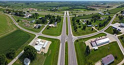 MN-43 junction with I-90 in the background