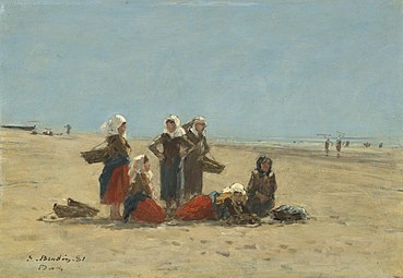 Femmes sur la plage à Berck, 1881 Washington, National Gallery of Art
