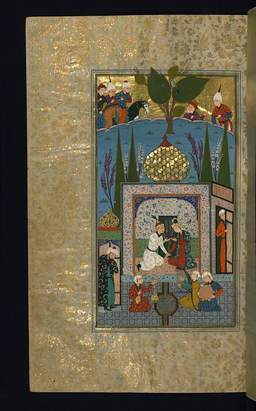 File:Yadkar al-Katib - Bahram Gur in the White Pavilion - Walters W607168A - Full Page.jpg