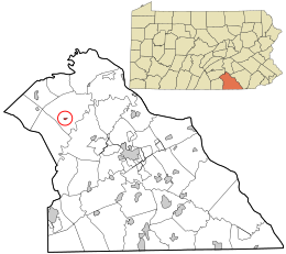 Emplacement dans le comté de York et dans l'État américain de Pennsylvanie.