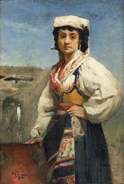 File:Young peasant woman (unknown date), by Enrico Gamba.jpg