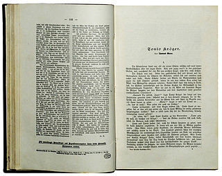 <i>Tonio Kröger</i> 1901 novella by Thomas Mann