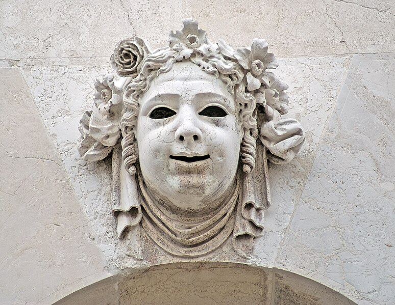 File:(Venice) Right Mascaron of the facade of the Fenice.jpg