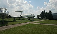 Tupolev Tu-134 Harkovan lentokonetehtaan museossa.
