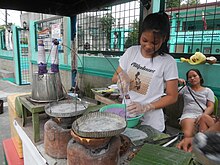A puto stall in San Juan, Metro Manila. 04640jfSan Juan City Aquinas School Puto Kabayanan Tibagan Streetsfvf 08.jpg