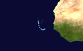 Tropical Depression Fourteen track map