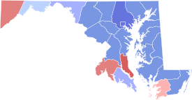1913 United States Senate special election in Maryland results map by county.svg