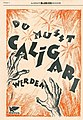 „Du musst Caligari werden“; plakative Anzeige in der Zeitschrift Lichtbild-Bühne