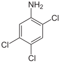 Struktur von 2,4,5-Trichloranilin