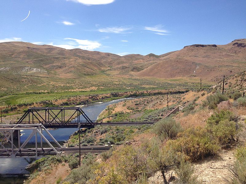 File:2014-06-21 15 44 57 View west-northwest up the Humboldt River from Palisade Ranch Road just southeast of Palisade, Nevada.JPG