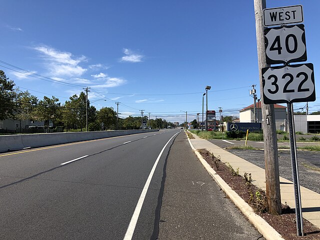 US 40/US 322 westbound in Egg Harbor Township