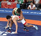 2018-10-12 Wrestling Boys Greco-Roman 92kg at 2018 Summer Youth Olympics - Classification 5th6th Place ASA-BRA (Martin Rulsch) 08.jpg