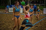 Deutsch: Beach Handball Champions Cup 2018 in Catania (ITA); Tag 1: 1. November – Frauen, Vorrundengruppe C: GRD Leça (PRT) - Beach Bazis Schleissheim (GER) 2:0 (18:12, 18:10) English: 2018 Beach Handball Champions Cup in Catania (ITA; Day 1: Template:Dateyear2018 – Women's Preliminary Round Group C: GRD Leça (PRT) - Beach Bazis Schleissheim (GER) 2:0 (18:12, 18:10)