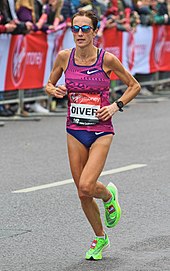 Sinead Diver running in the elite women's race 2019 London Marathon IMG 9029 (32788526567) edited.jpg