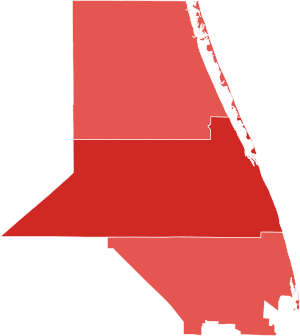 2022 Florida's 21st Congressional District map by county.svg