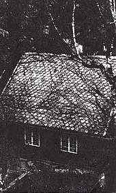 Photograph showing Wittgenstein's house in Norway, sent by Wittgenstein to G. E. Moore, October 1936 (Source: Wikimedia)