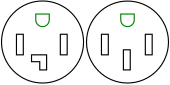 240 V receptacle faces 220sb.svg