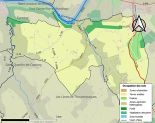 Mappa a colori che mostra l'uso del suolo.