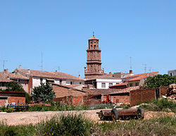 Skyline of Aldeanueva de Ebro