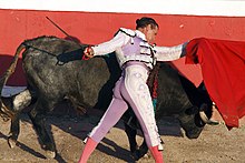 A bullfighter in the San Miguel arena