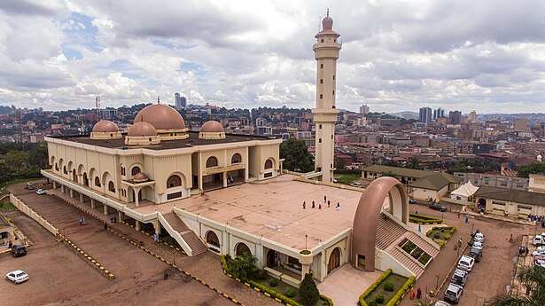Aerial view of the Gaddafi mosque in Uganda Photographer: Tusk media