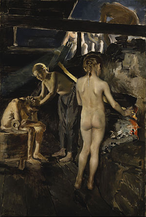 Akseli Gallen-Kallela - In the Sauna - Google Art Project.jpg