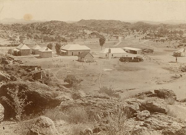 Repeater station at Alice Springs, c. 1880