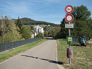 2.16 3,5 t & 2.01 + Radfahrer gestattet, Allmendwegli-Brücke, Sissach (BL), 2018