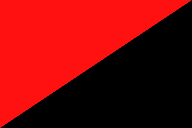 De la unión del negro del anarquismo y el rojo del movimiento obrero surge la bandera del anarcosindicalismo