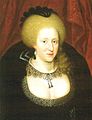 Anna van Denemarken in rouwkledij c. 1612