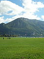 Mont Veyrier vu du parc du Pâquier à Annecy (1291 m)