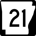 Arkansas State Route 21 road sign