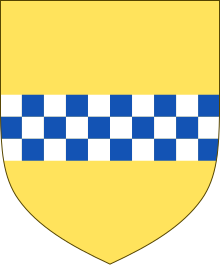 Stewart arms feature often in the heraldry of the county. Arms of Stewart.svg