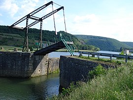 Zvedací most v Aubrives