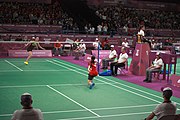 Deutsch: Badminton bei den Olympischen Jugendspielen 2018; Tag 4, 10. Oktober 2018; Viertelfinale Mädchen: Pattarasuda Chaiwan (Thailand) - Vivien Sándorházi (Ungarn) 21-9, 21-8 23′ English: Badminton at the 2018 Summer Youth Olympics at 10 October 2018 – Girls Quarterfinal: Pattarasuda Chaiwan (Thailand) - Vivien Sándorházi (Hungary) 21-9, 21-8 23′