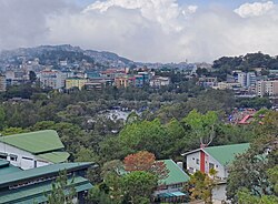 Baguio skyline as seen from SM City Baguio, overlooking Burnham Park (February 2023)