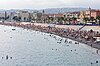 The beach of Nice on the Quai des États-Unis