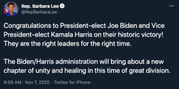 Barbara Lee, Kamala Harris