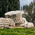 The base of a fallen Corinthian column at the Temple of Olympian Zeus, 2nd cent. A.D. Athens.