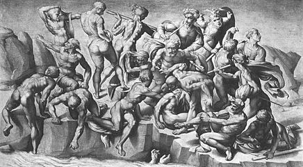 Cartoon of the Battle of Cascina by Michelangelo, lost fresco