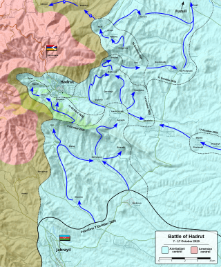 <span class="mw-page-title-main">Battle of Hadrut</span> Battle in the 2020 Nagorno-Karabakh war