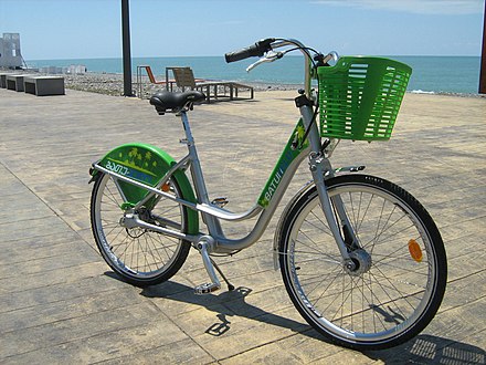 BatumVelo on the beach promenade.