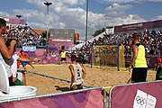 Deutsch: Beachhandball bei den Olympischen Jugendspielen 2018; Tag 7, 13. Oktober 2018; Jungen, Finale – Portugal-Spanien 1:2 English: Beach handball at the 2018 Summer Youth Olympics at 13 October 2018 – Boys Gold Medal Match – Portugal-Spain 1:2