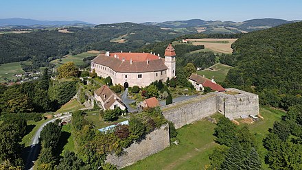 Bernstein Castle (Borostyánkő vára) in Austria, still held by the Almásy family