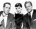 Humphrey Bogart, Audrey Hepburn & William Holden, 1954
