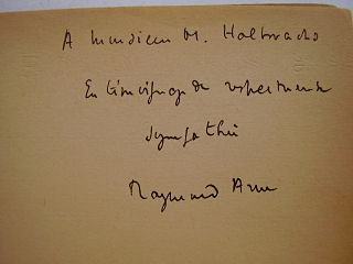 signature de Raymond Aron