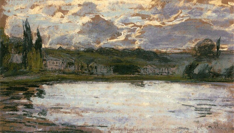 File:Bord de Seine à Bougival ou Les Bords de la Seine aux environs de Vernon (c. 1868) pastel Claude Monet.jpg