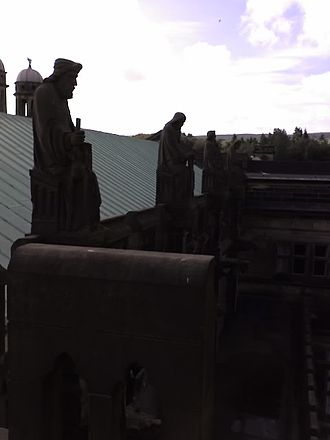 The roof of the Boys' Chapel from the Syntax Wing. Boys' Chapel Roof.jpg